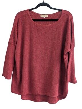 Indigenous Red Lightweight Organic Cotton Sweater